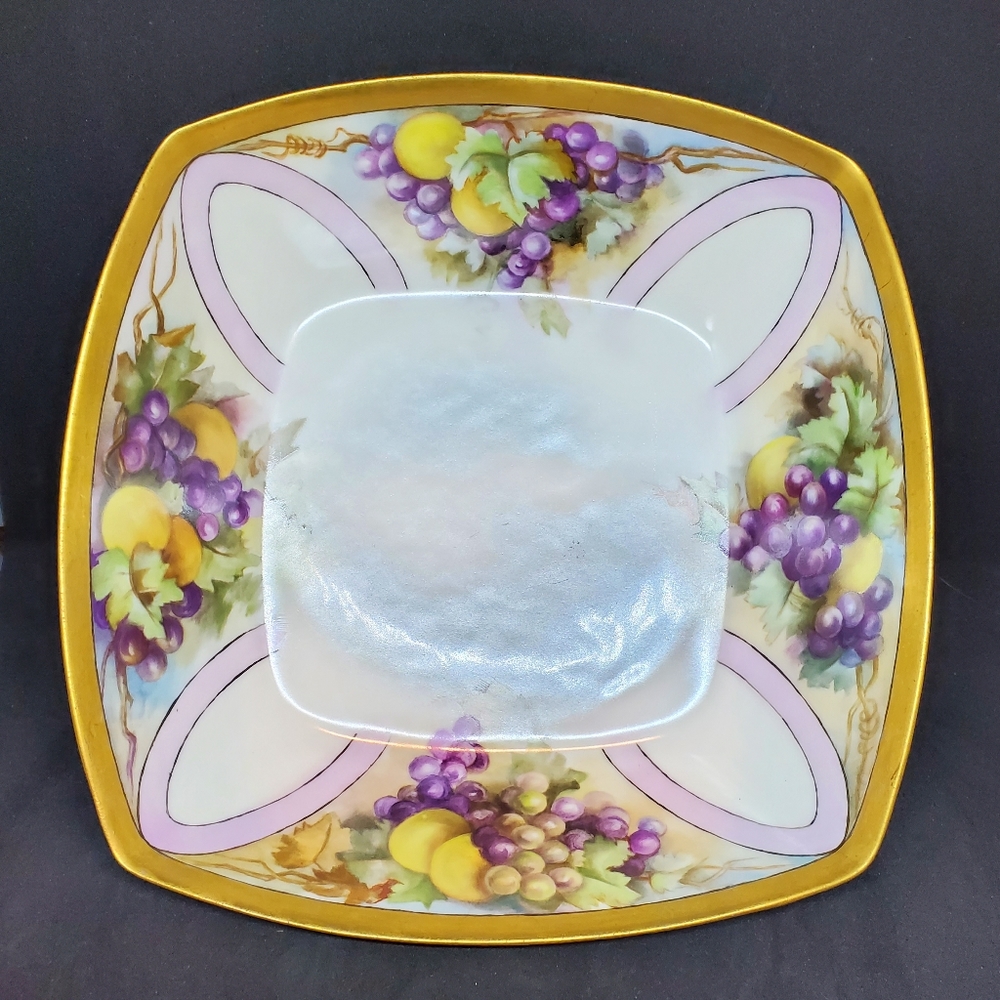 Vintage Jaeger & Co. Large 9" Square Fruit Bowl